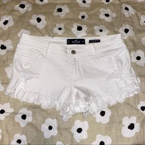 White Jean shorts